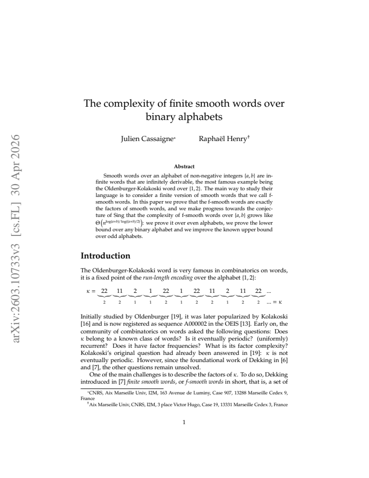 First page