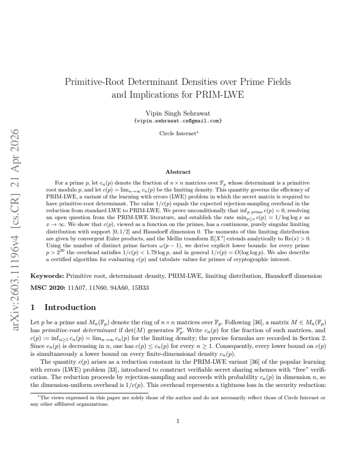First page