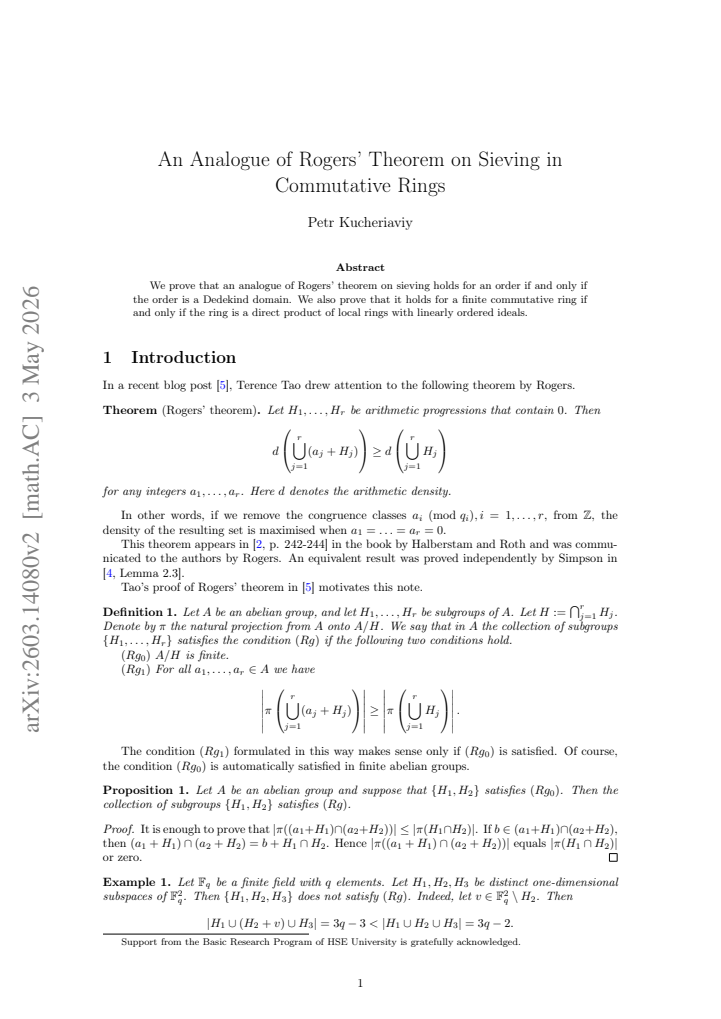 First page