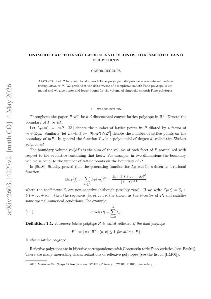 First page