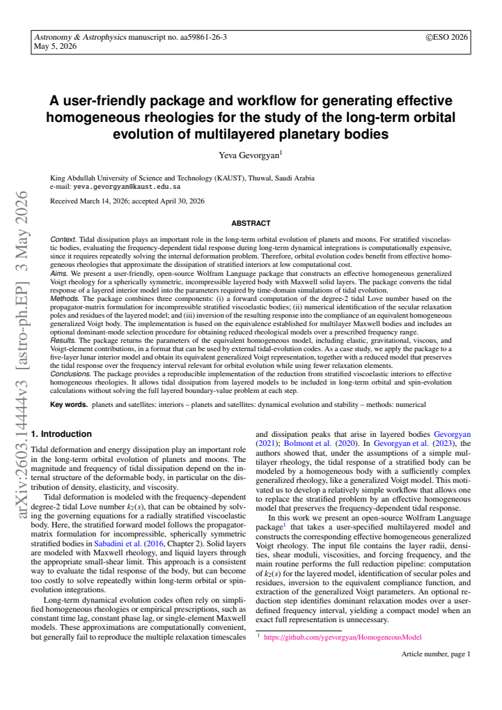 First page