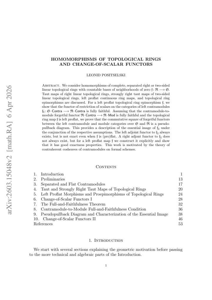 First page