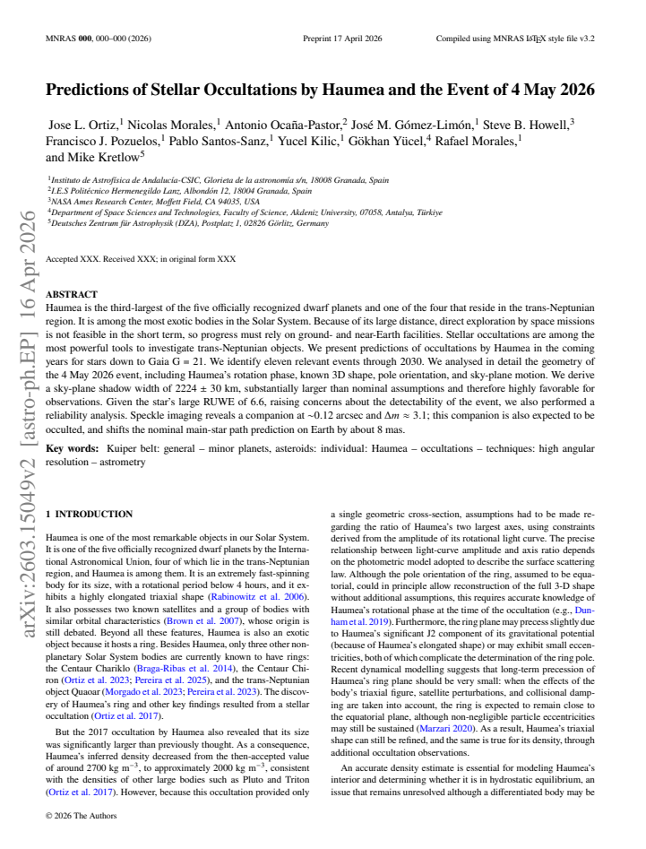 First page