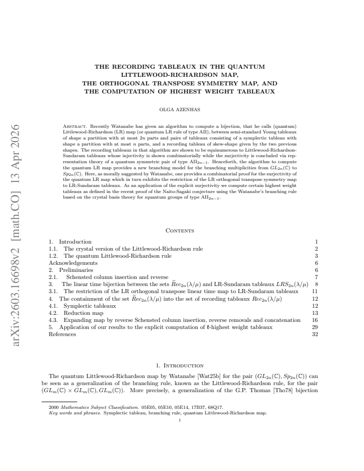 First page