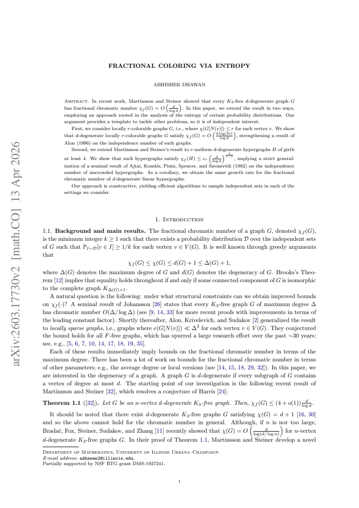 First page