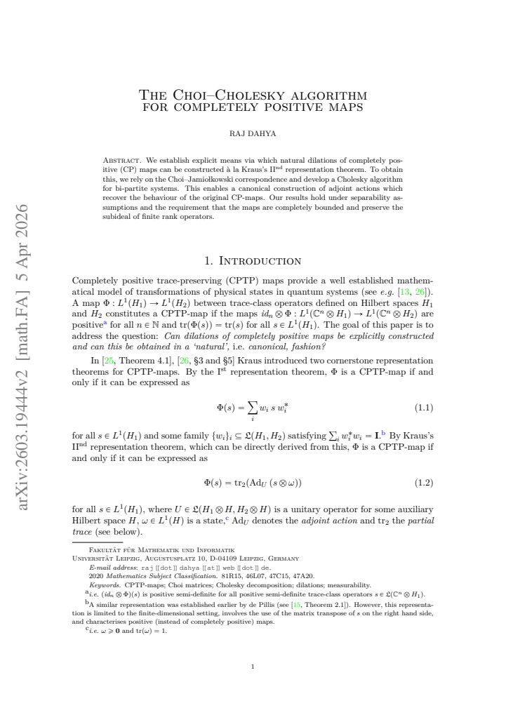 First page