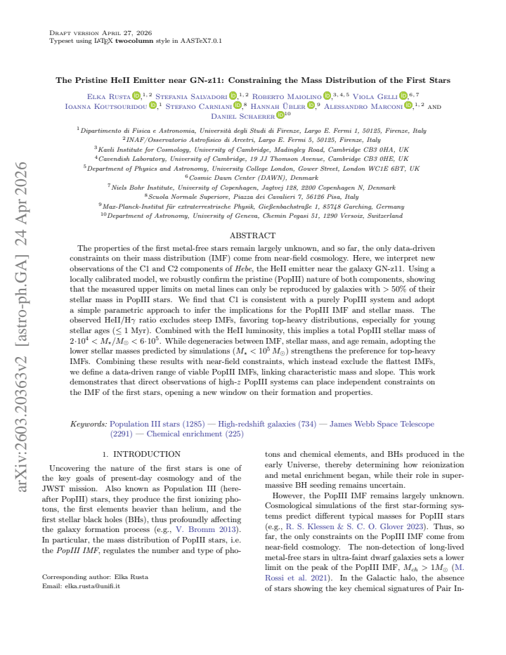 First page