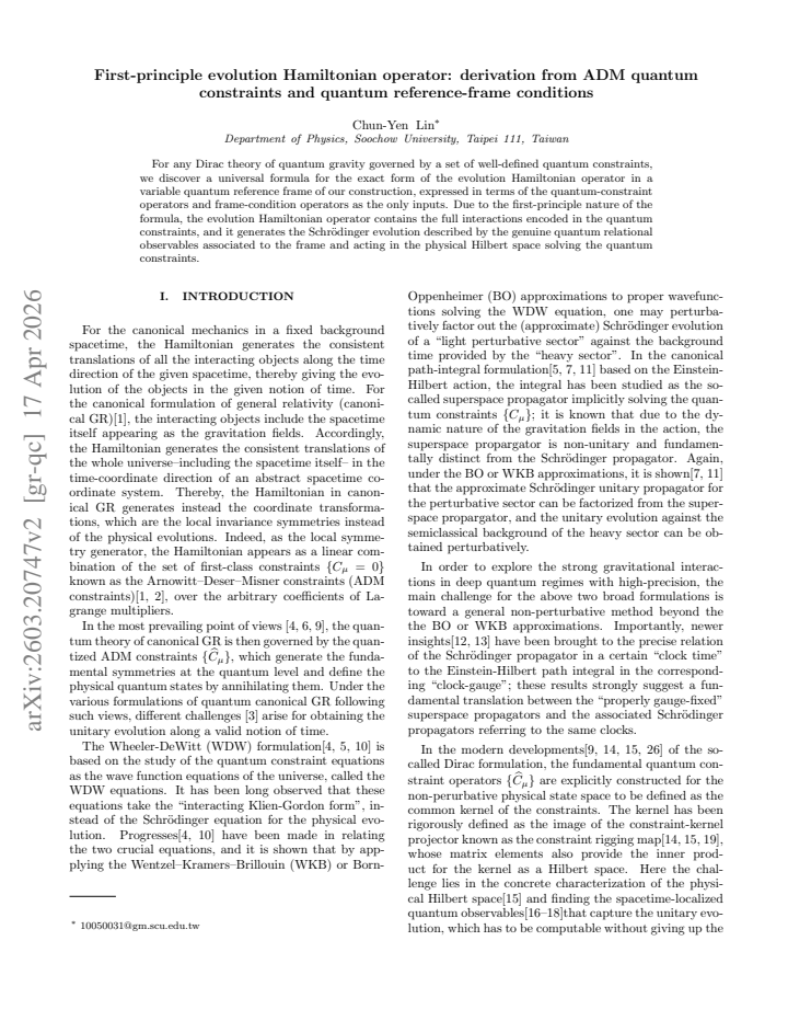 First page