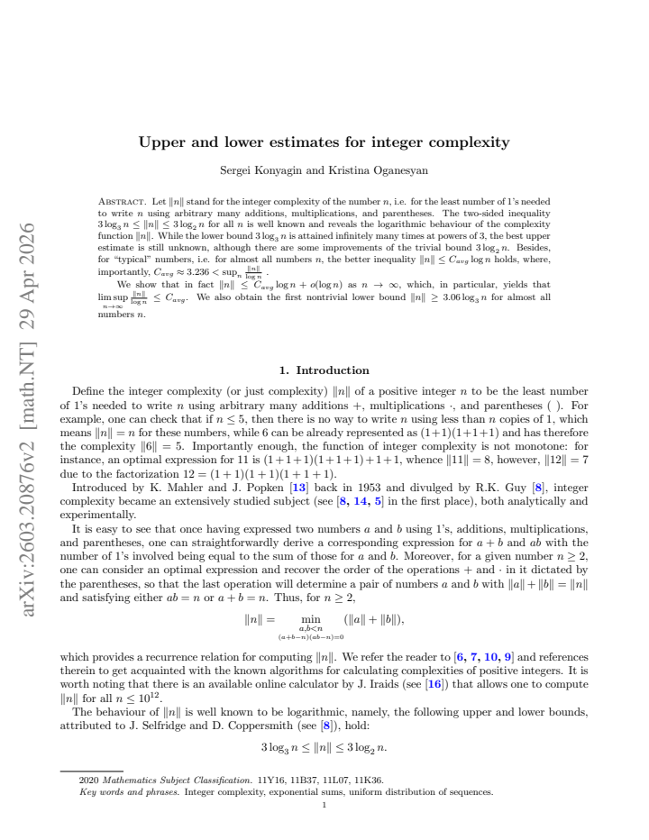 First page