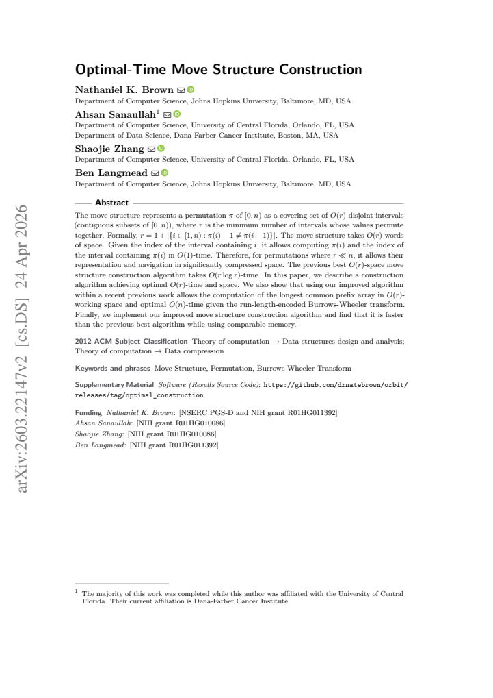 First page