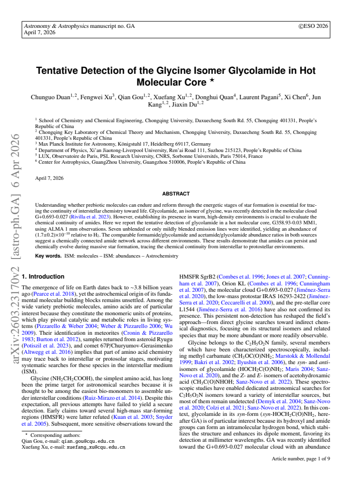 First page