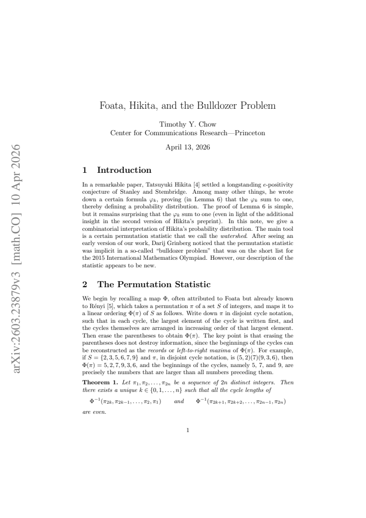 First page
