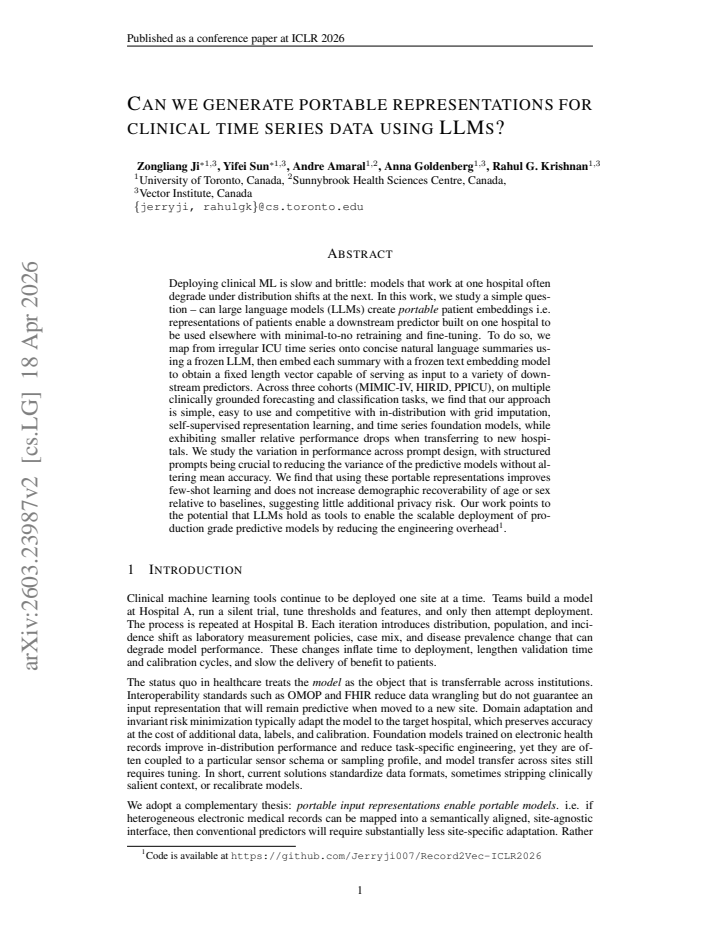 First page