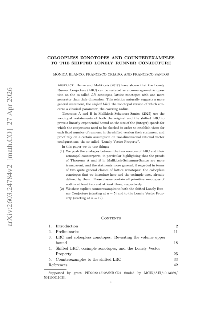 First page