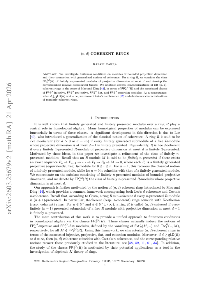First page