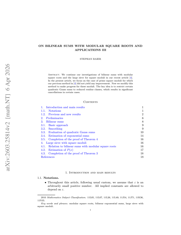 First page