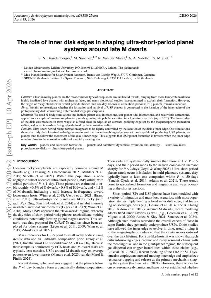 First page