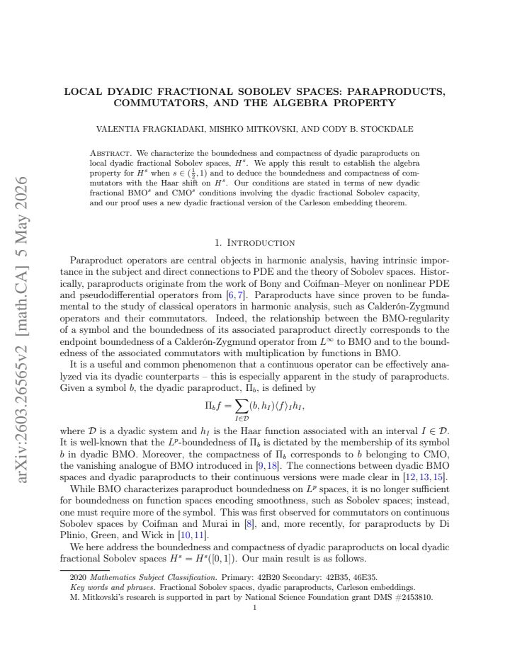 First page