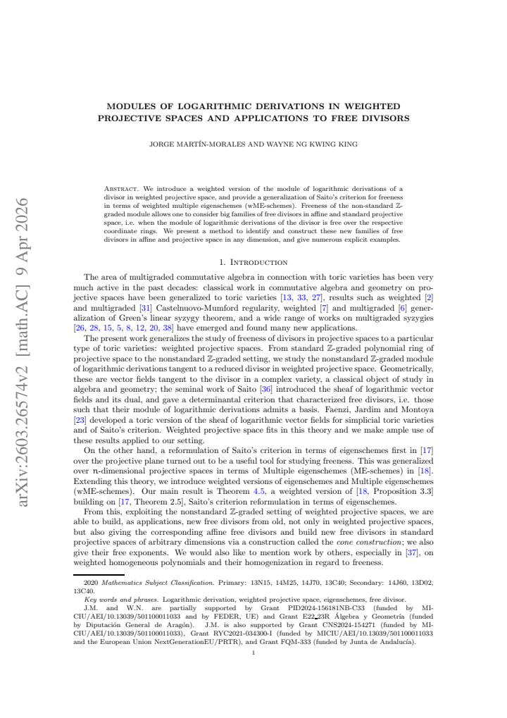 First page