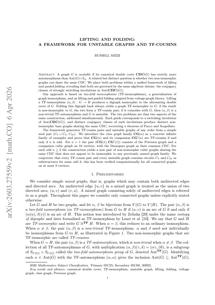 First page
