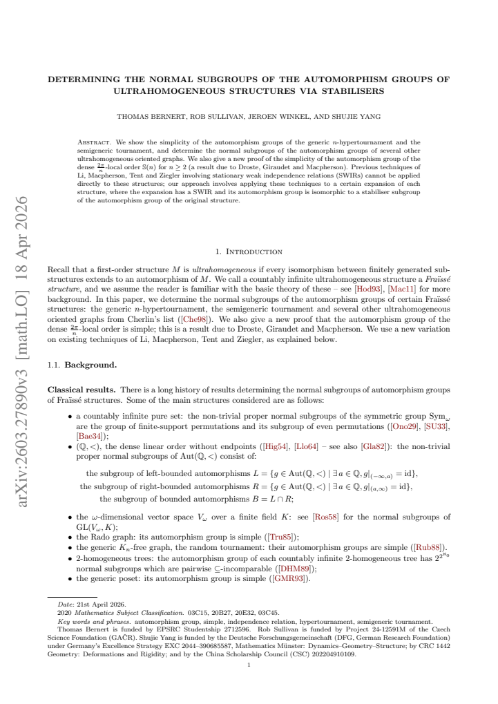 First page