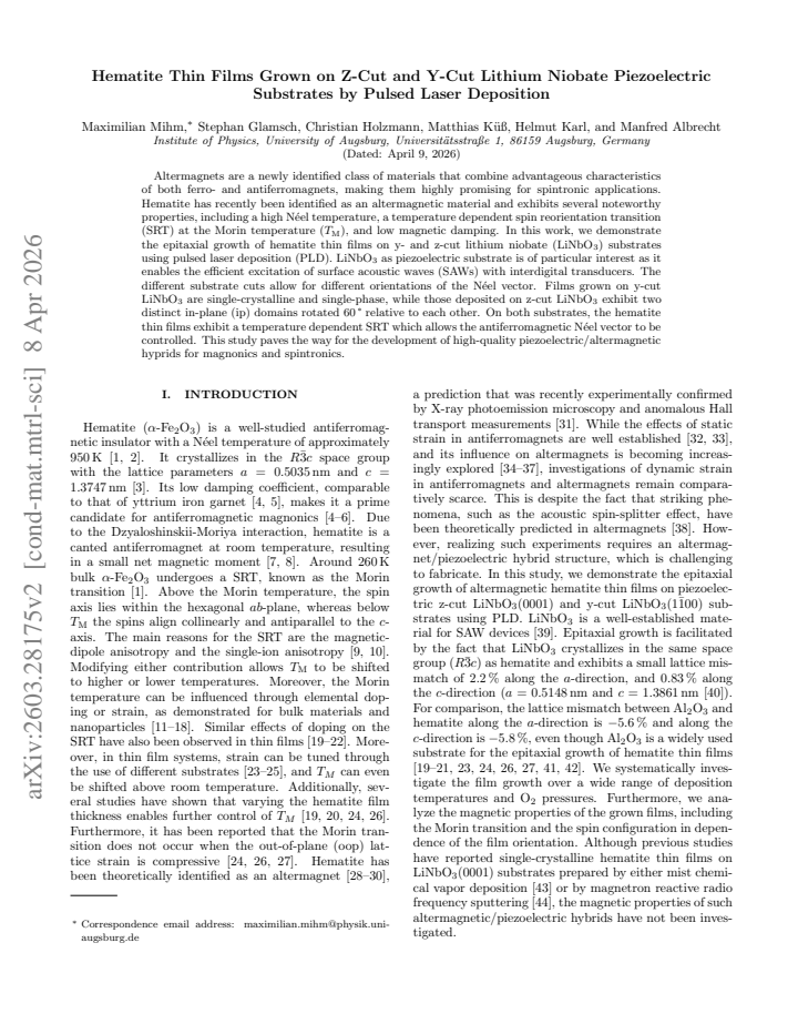 First page