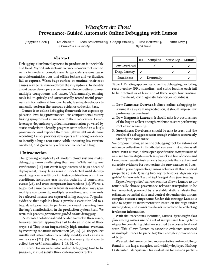 First page