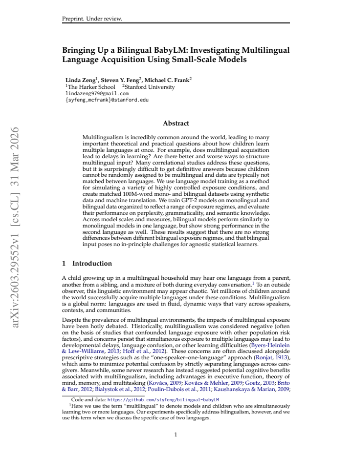 First page