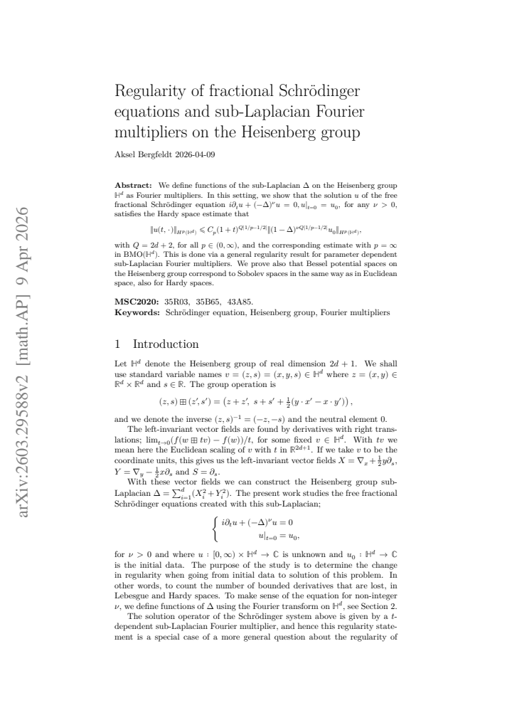 First page
