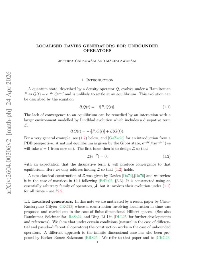 First page