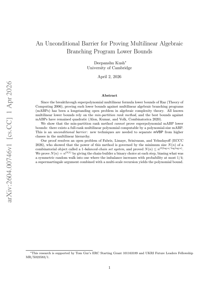First page
