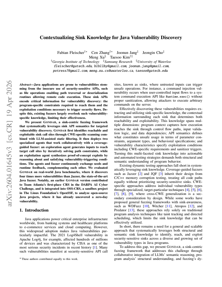 First page