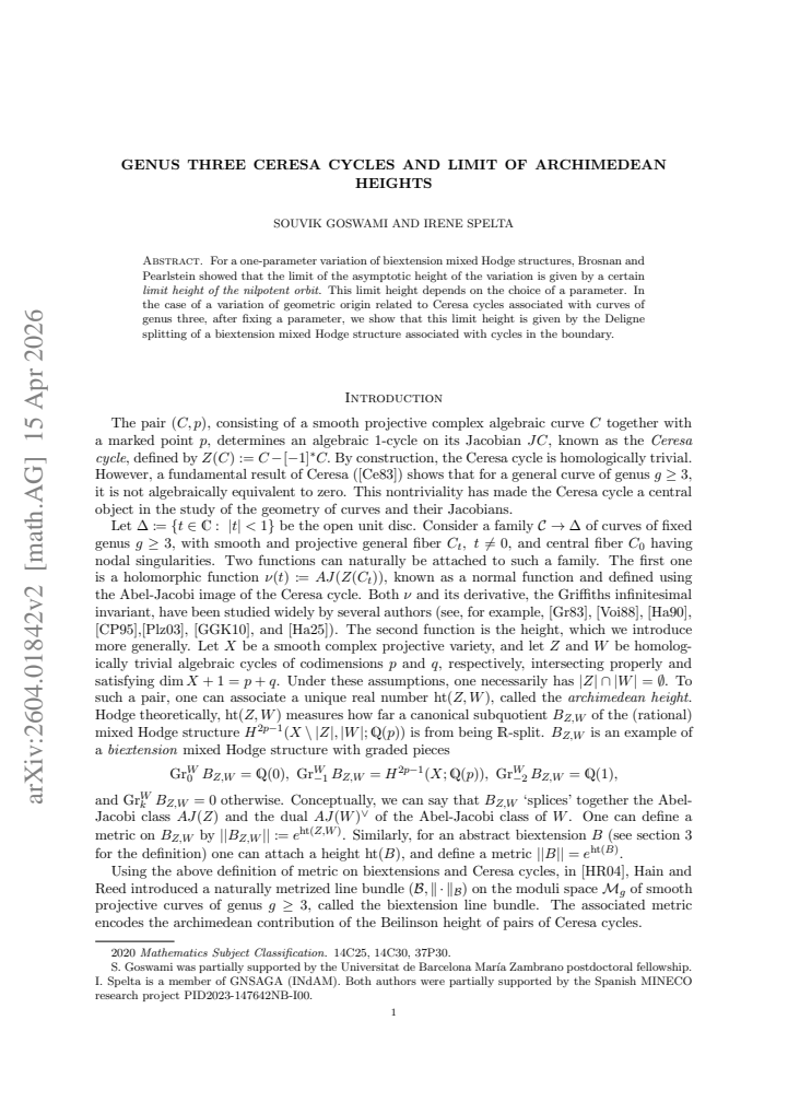 First page