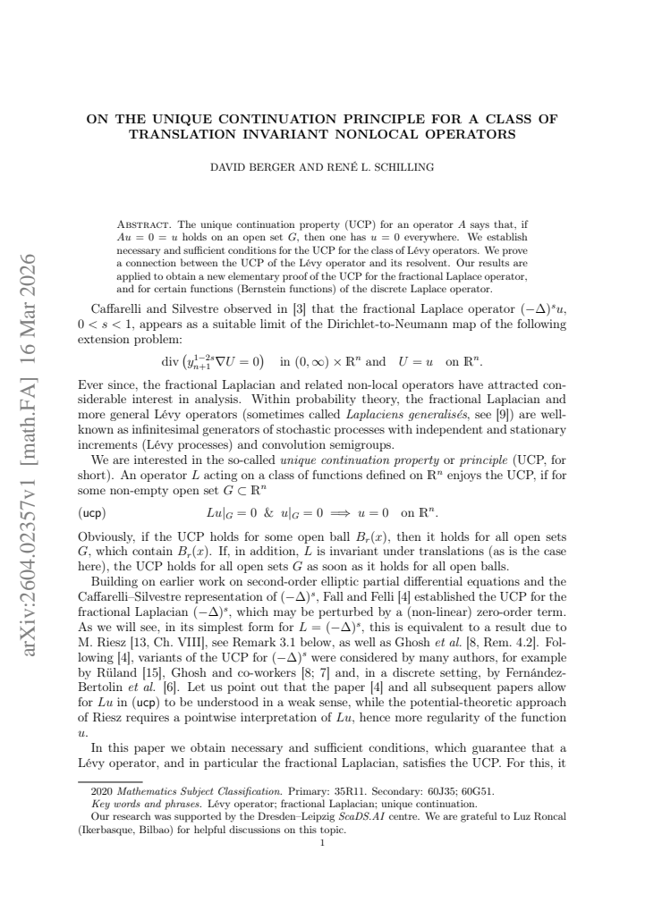 First page
