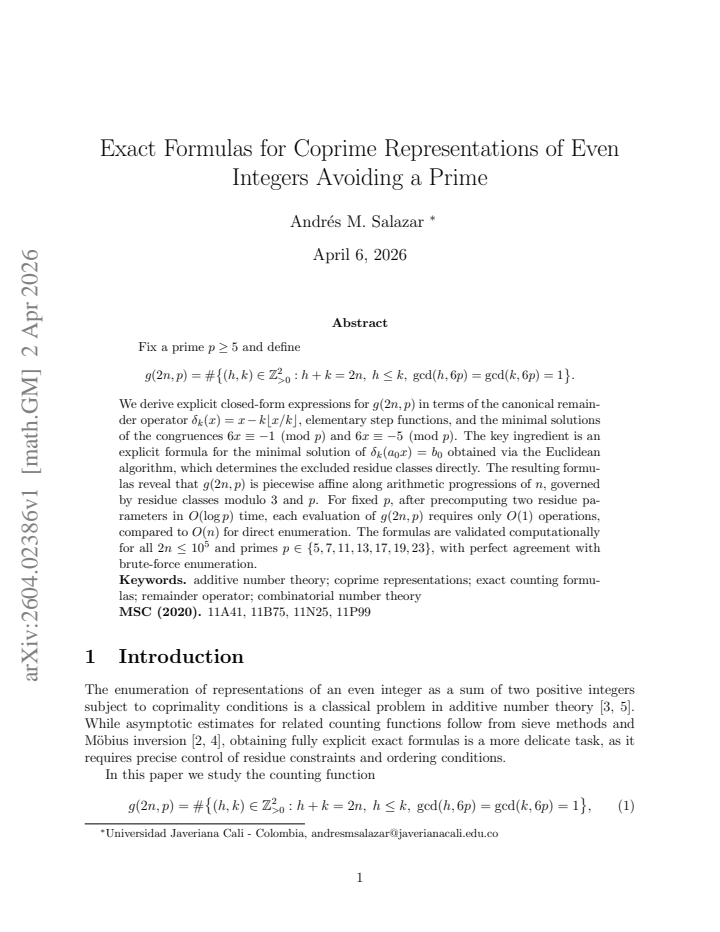 First page