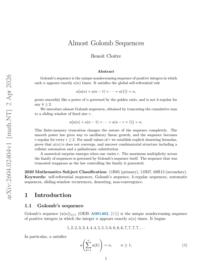 First page