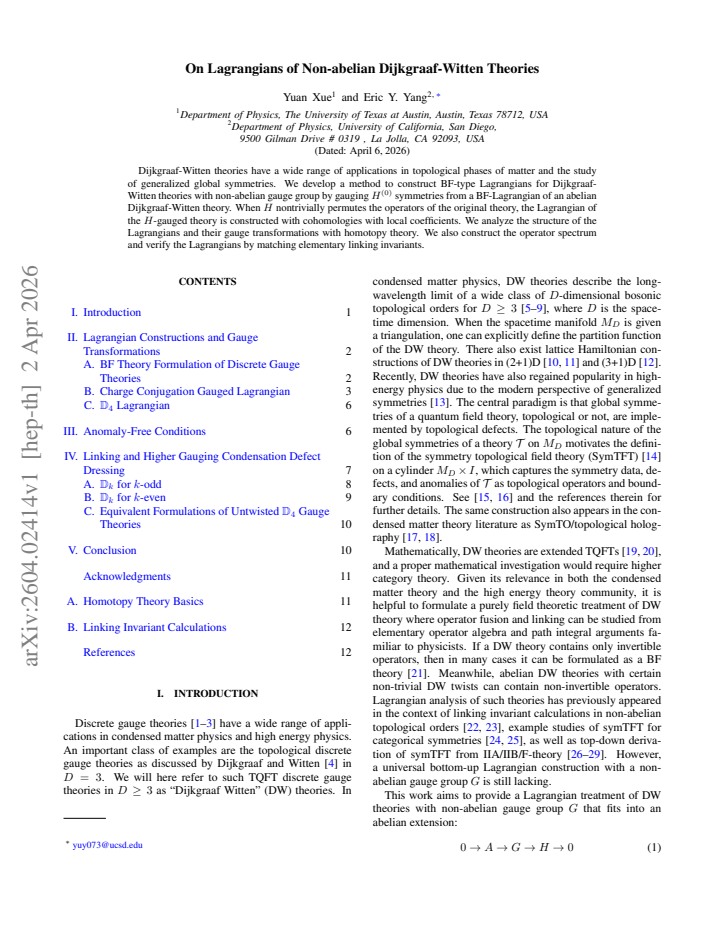 First page