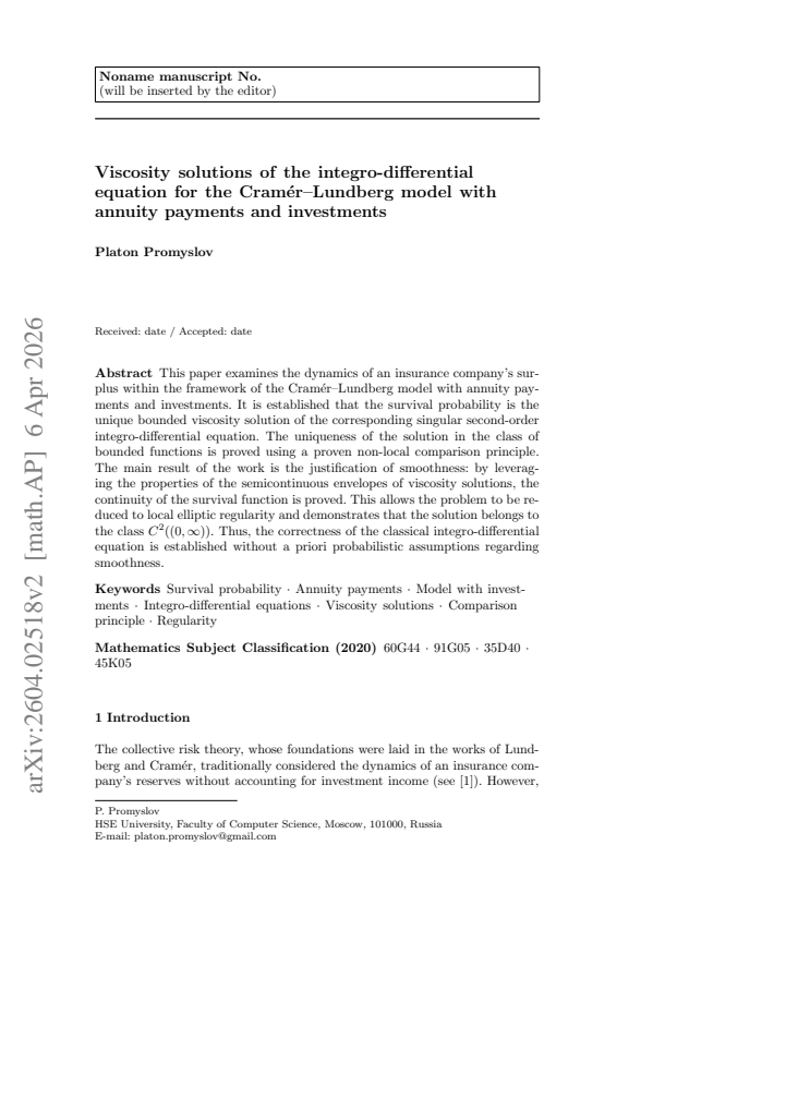 First page