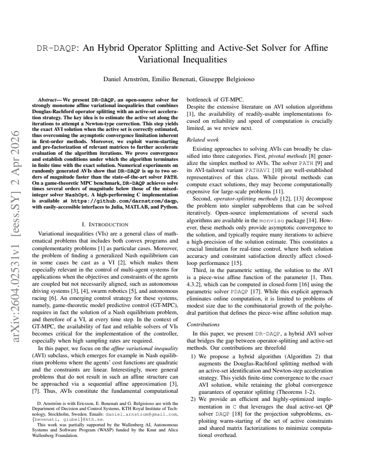 First page