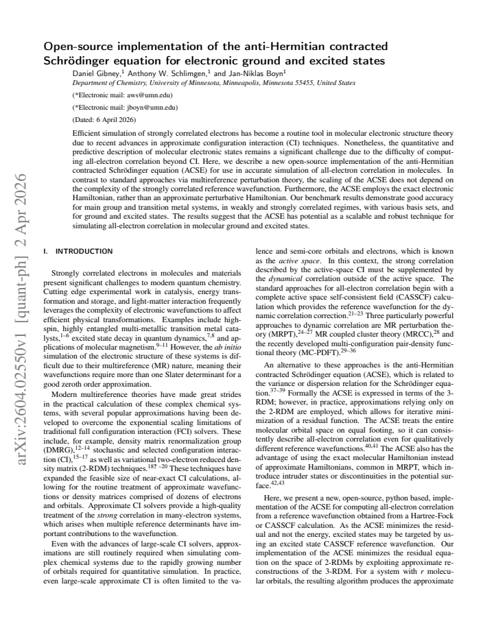 First page
