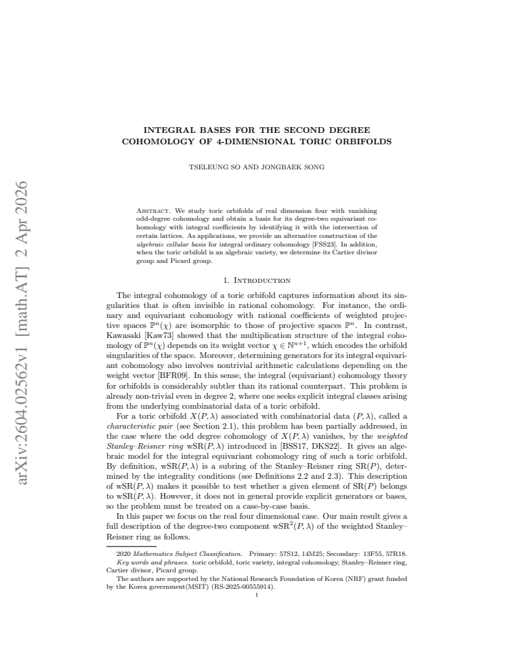 First page