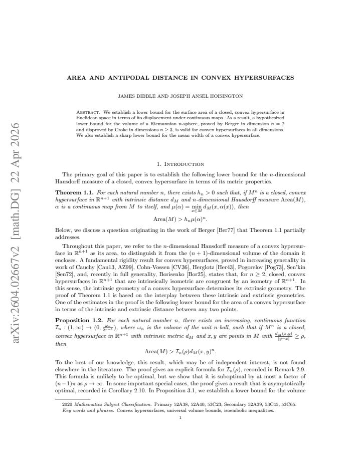 First page