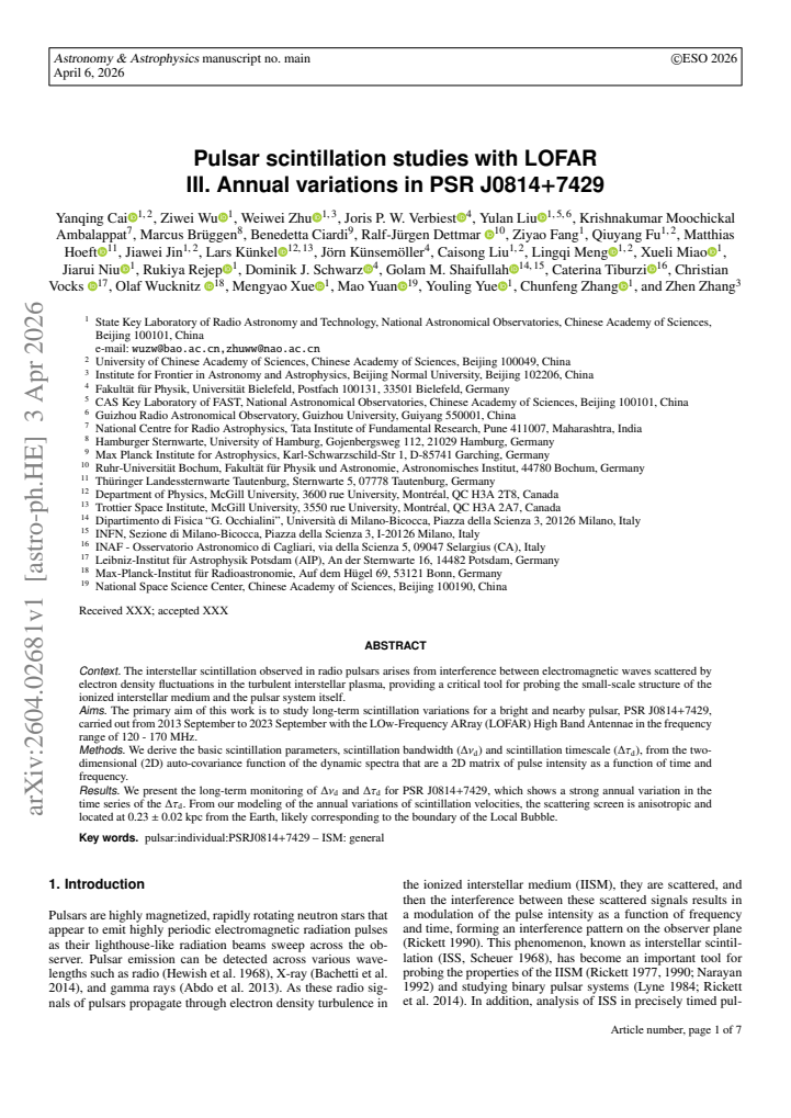 First page