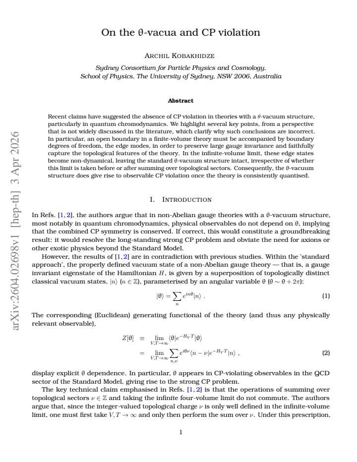 First page
