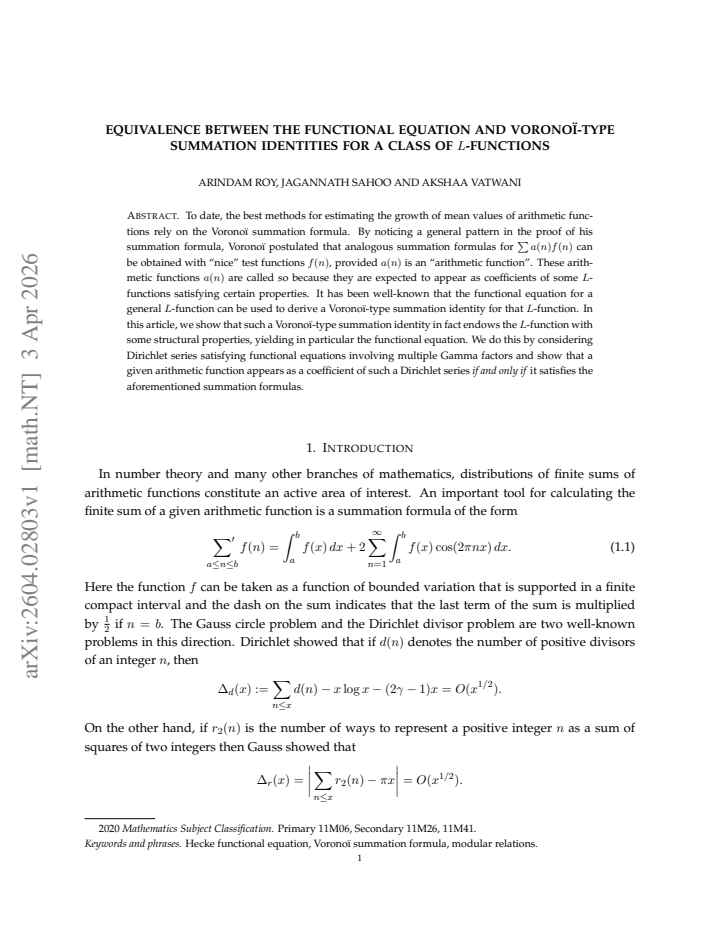 First page