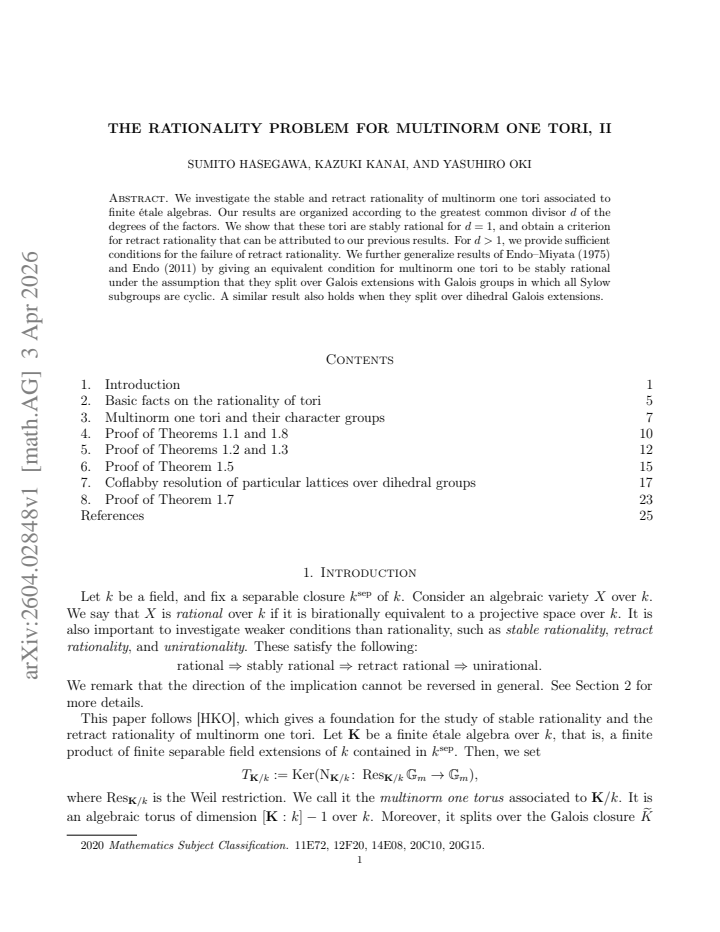 First page