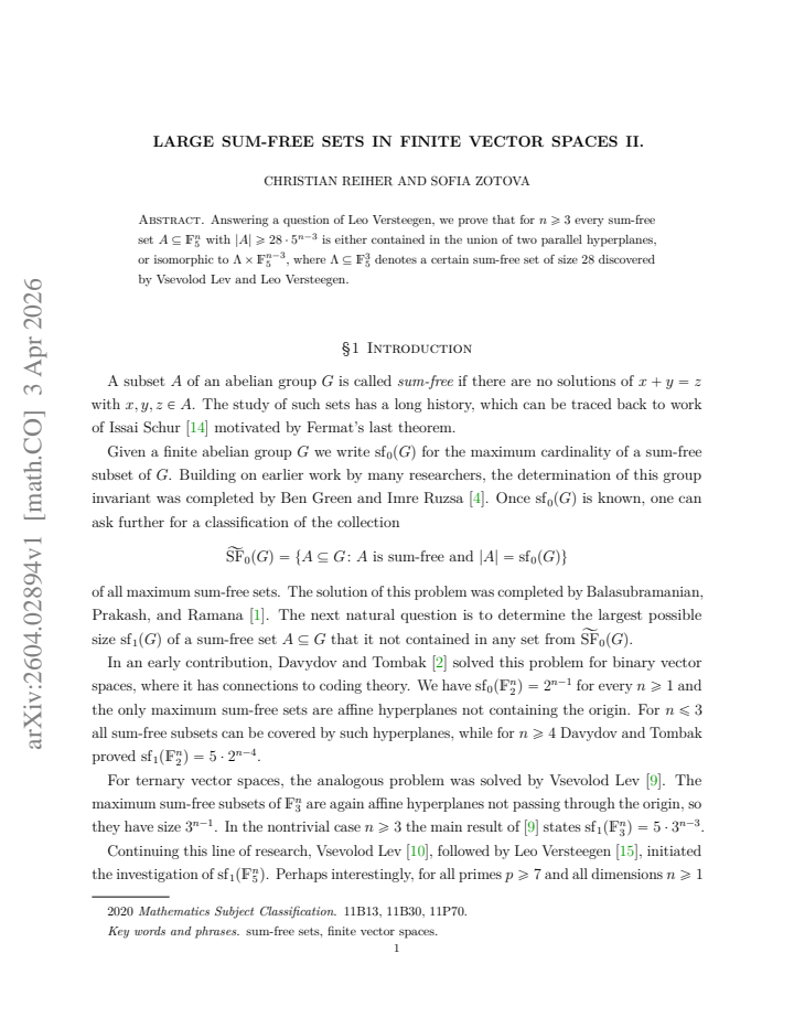 First page
