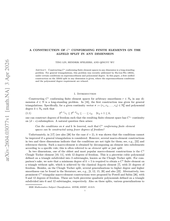 First page