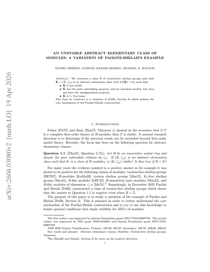 First page