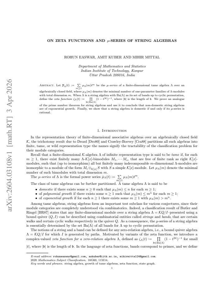 First page